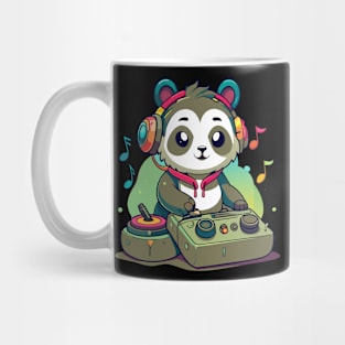 cute panda playing dj music Mug